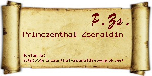 Princzenthal Zseraldin névjegykártya